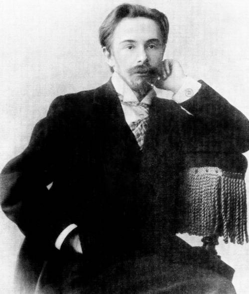 Een portrait foto van Scriabin.