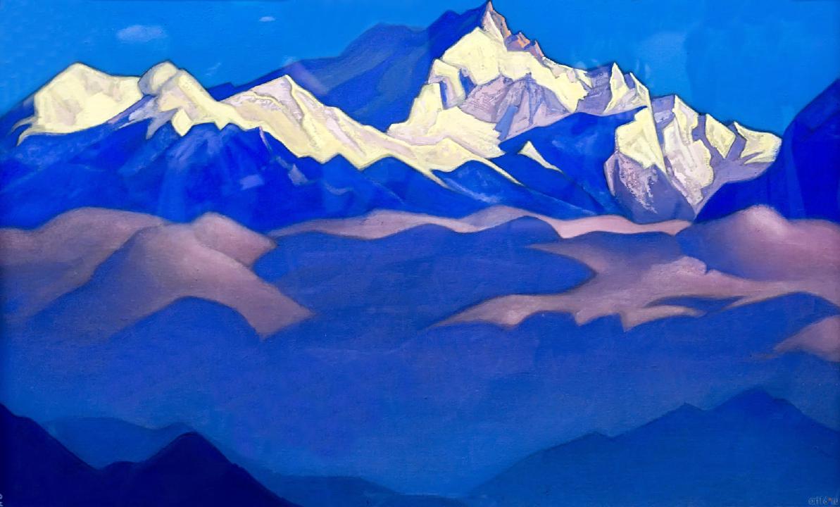 A painting by Roerich of the Himalaya mountains